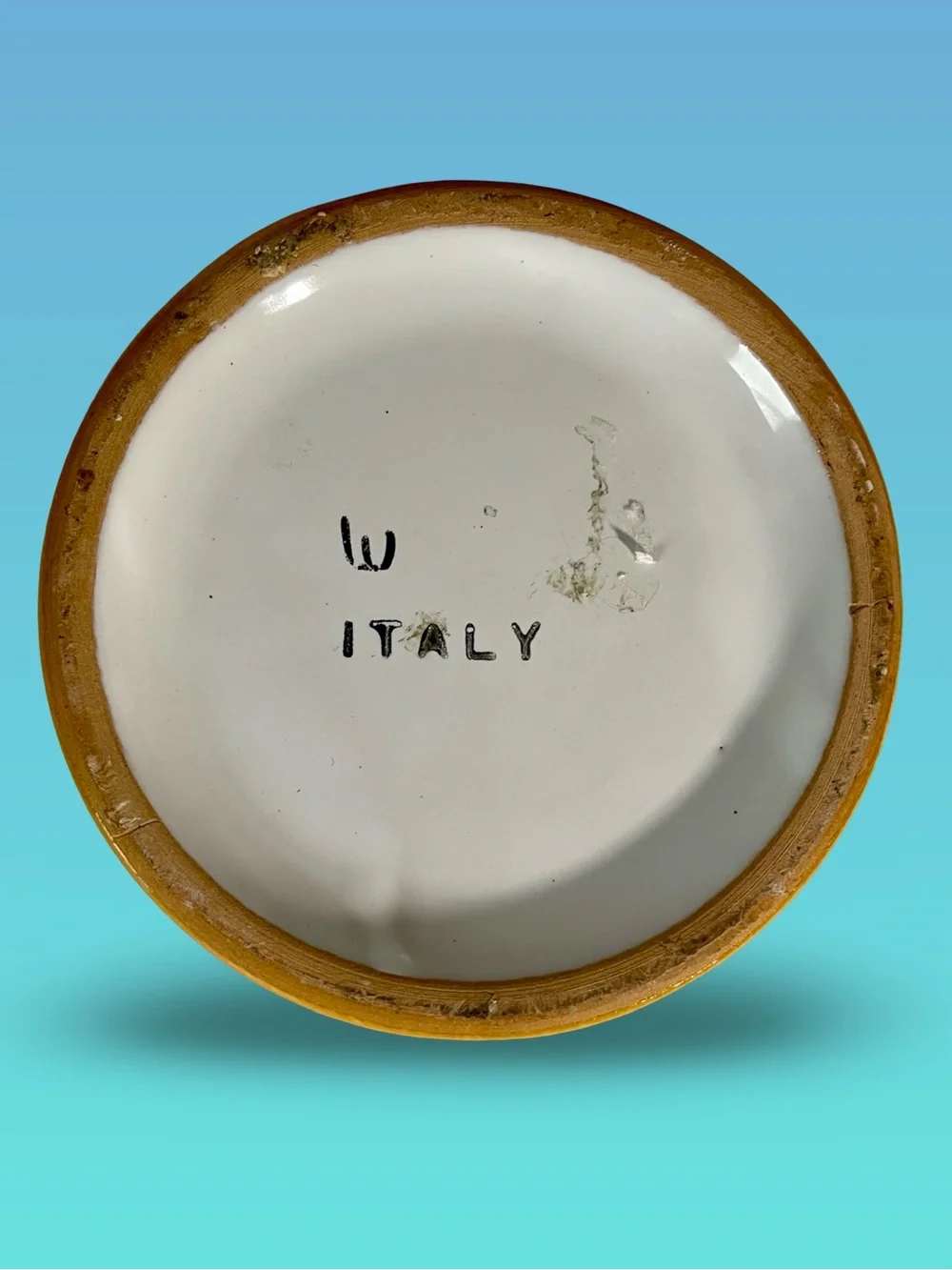 Tuscan Style Ceramic Jar Multi Wick Candle Hand Painted Italian Design Lidded